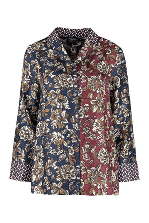 Mogol printed silk pajama blouse-0